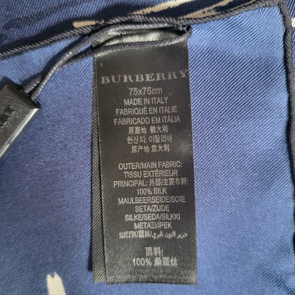 Burberry Prorsum Silk Scarf London City Brilliant Navy Print Unique Authentic - Picture 4 of 14